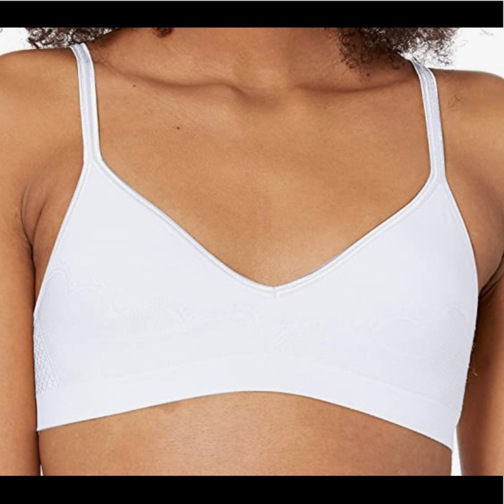 Hanes Ultimate Women's Comfy Support ComfortFlex Fit - Wirefree Bra, White